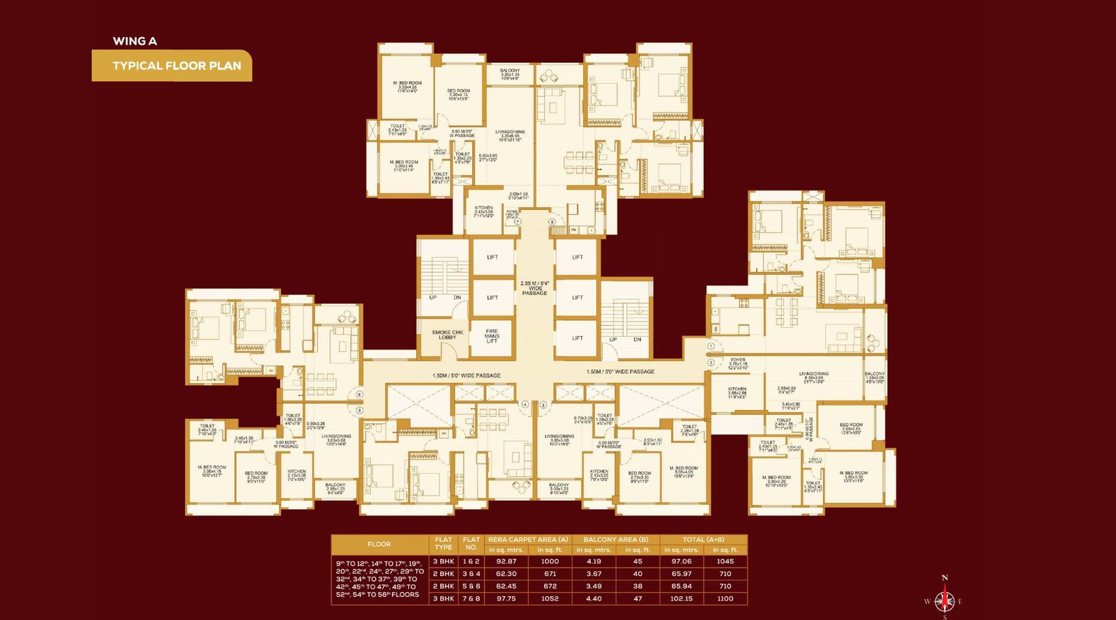 Dosti-604-Typical-Floor-Plan-A-Wing