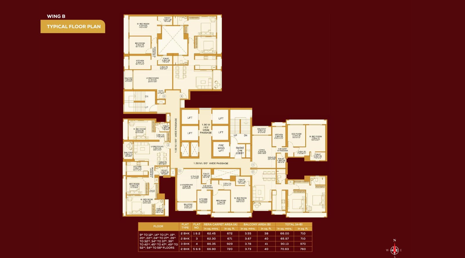 Dosti-604-Typical-Floor-Plan-B-Wing